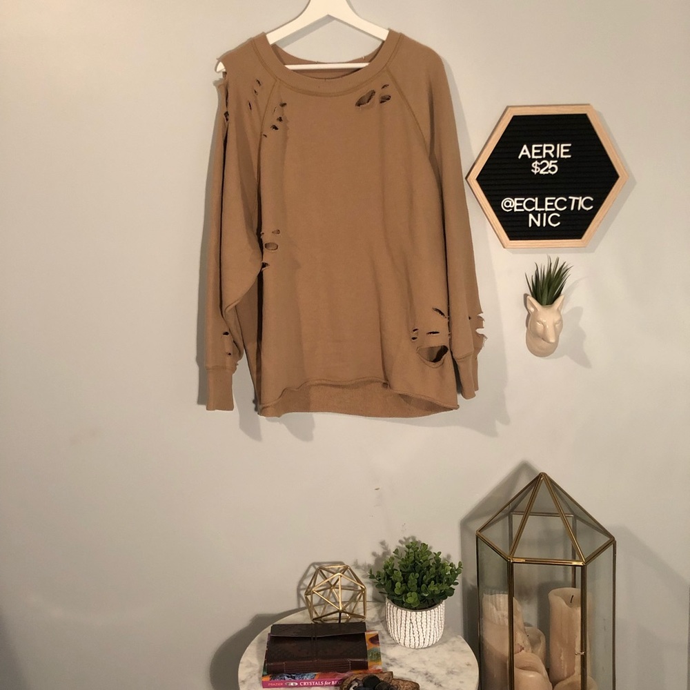 Aerie Distressed Sweatshirt